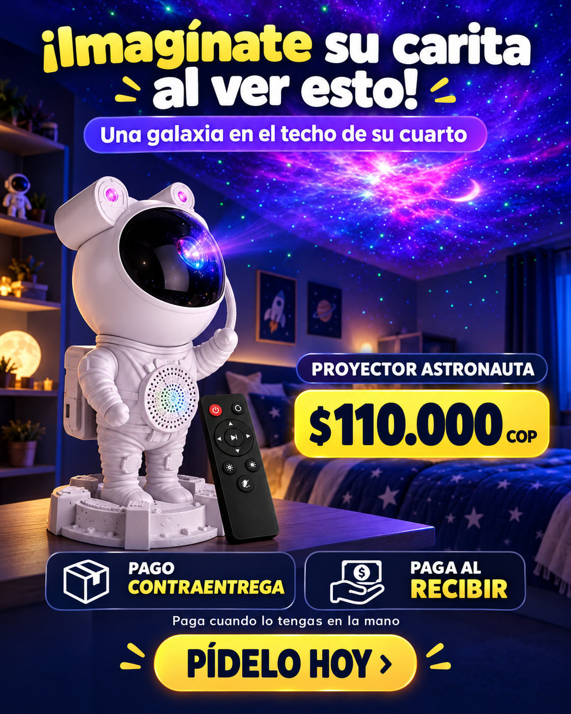 PROYECTOR ASTRONAUTA DE NEBULOSA